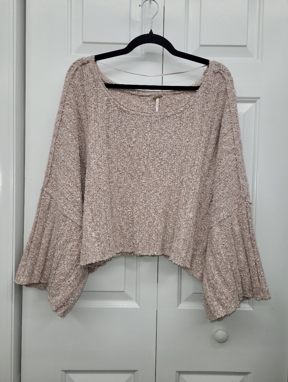 FREE PEOPLE Good Day Sweater Marled Chunky Knit Oversized Slouchy Boho Pullover - Picture 2 of 8
